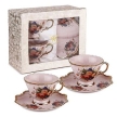 Набор чайный, 4 предмета, цвет: розовый Ф Е В Энтерпрайз 2010 г ; Упаковка: подарочная коробка инфо 12595q.