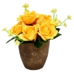 Декоративная композиция "Розы в горшочке", цвет: желтый, 16,5 см Производитель: Великобритания Артикул: FF NX86KU инфо 4438r.